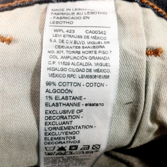 Levi Strauss Signature Jeans Mens 28x30 Athletic Fit Dark Wash Denim - Picture 5 of 14